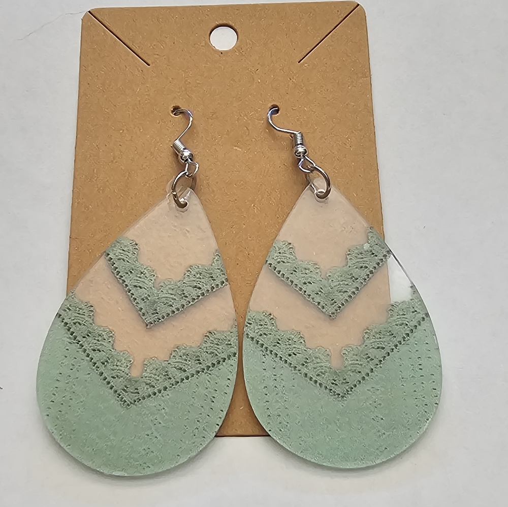 Acrylic Teardrop Shape Earrings